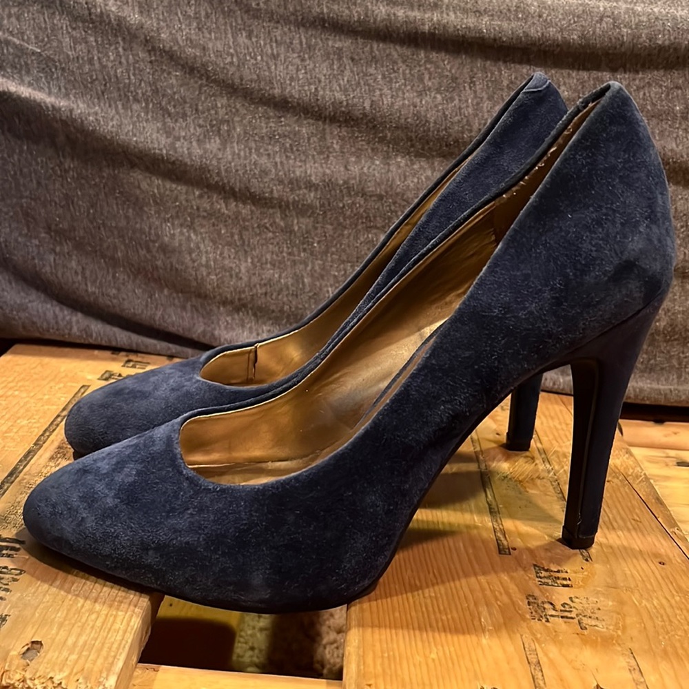 Jessica Simpson Blue Velvet Heels